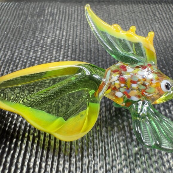 Venetian Art Glass Hand Blown Fish Hand Made Italian Glass Delicate Figurine - Picture 6 of 10